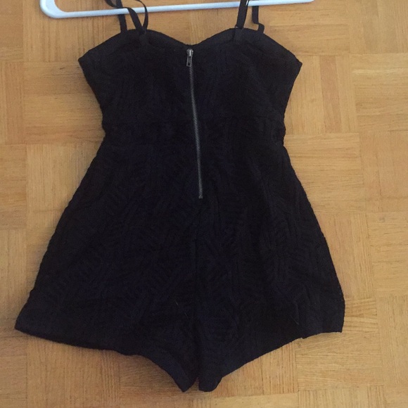 Black Material Girl Romper - Picture 3 of 4